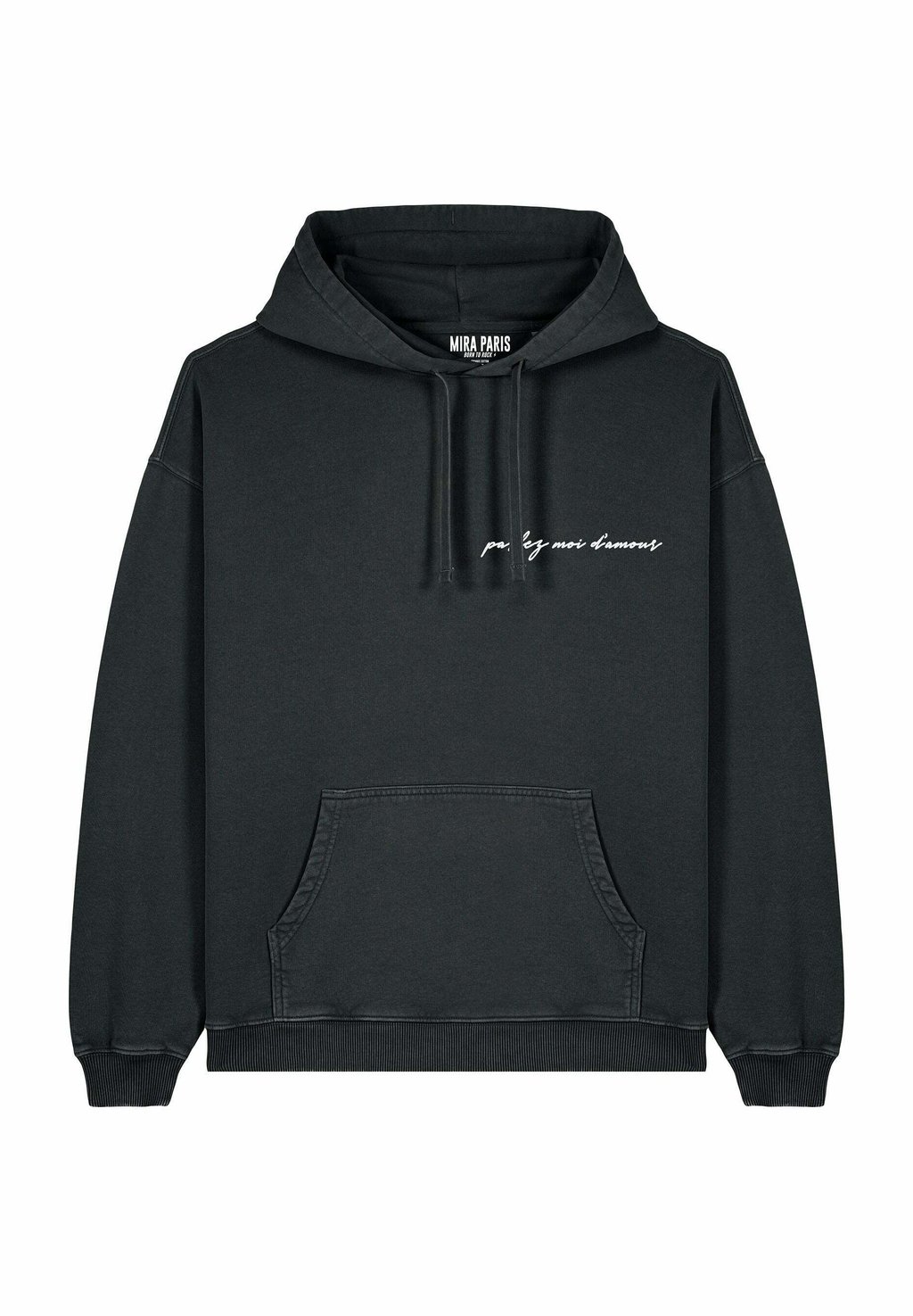 

Толстовка PARLEZ MOI DAMOUR EMBROIDERY UNISEX VINTAGE - Hoodie Mira Paris, цвет Black Denim
