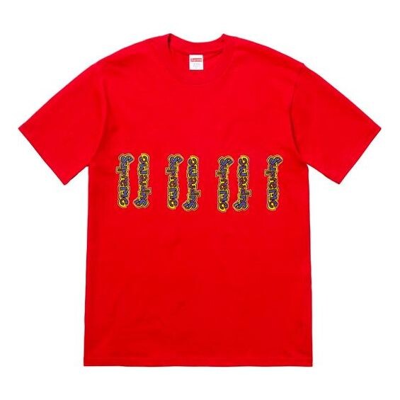 

Футболка ss18 gonz logo tee red logo short sleeve Supreme, красный