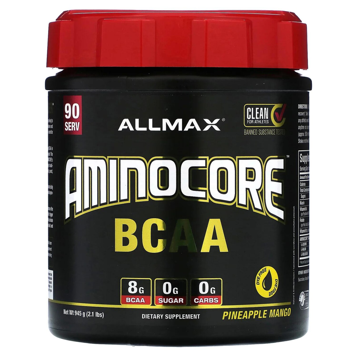 

Allmax Nutrition Aminocore BCAA Порошок Ананас Манго 945 грамм