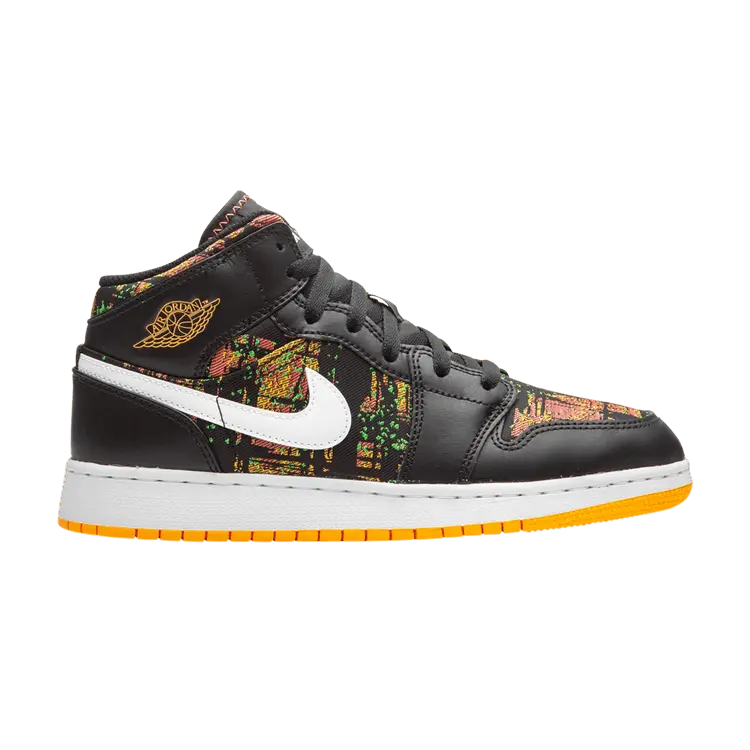 

Кроссовки Air Jordan Air Jordan 1 Mid GS 'Black Laser Orange', черный