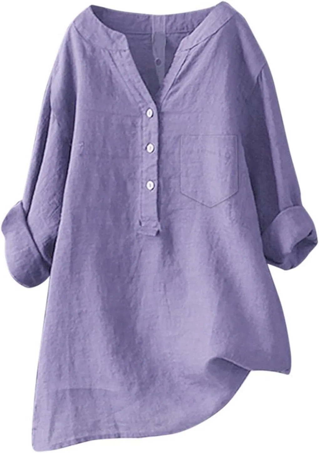 Блуза женская, хлопок лен, Purple