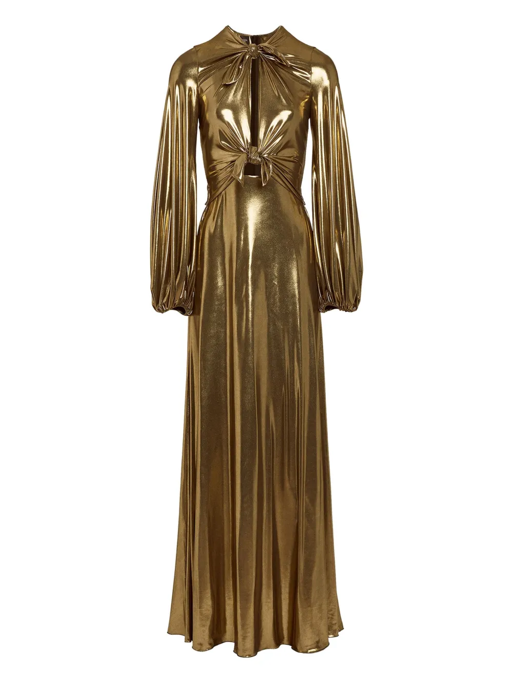 

Платье макси с бантом Giambattista Valli, золотой