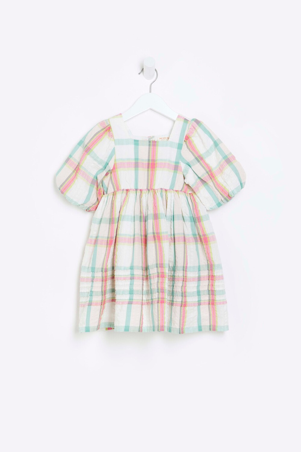 

Девичье свободное платье в клетку River Island, розовый