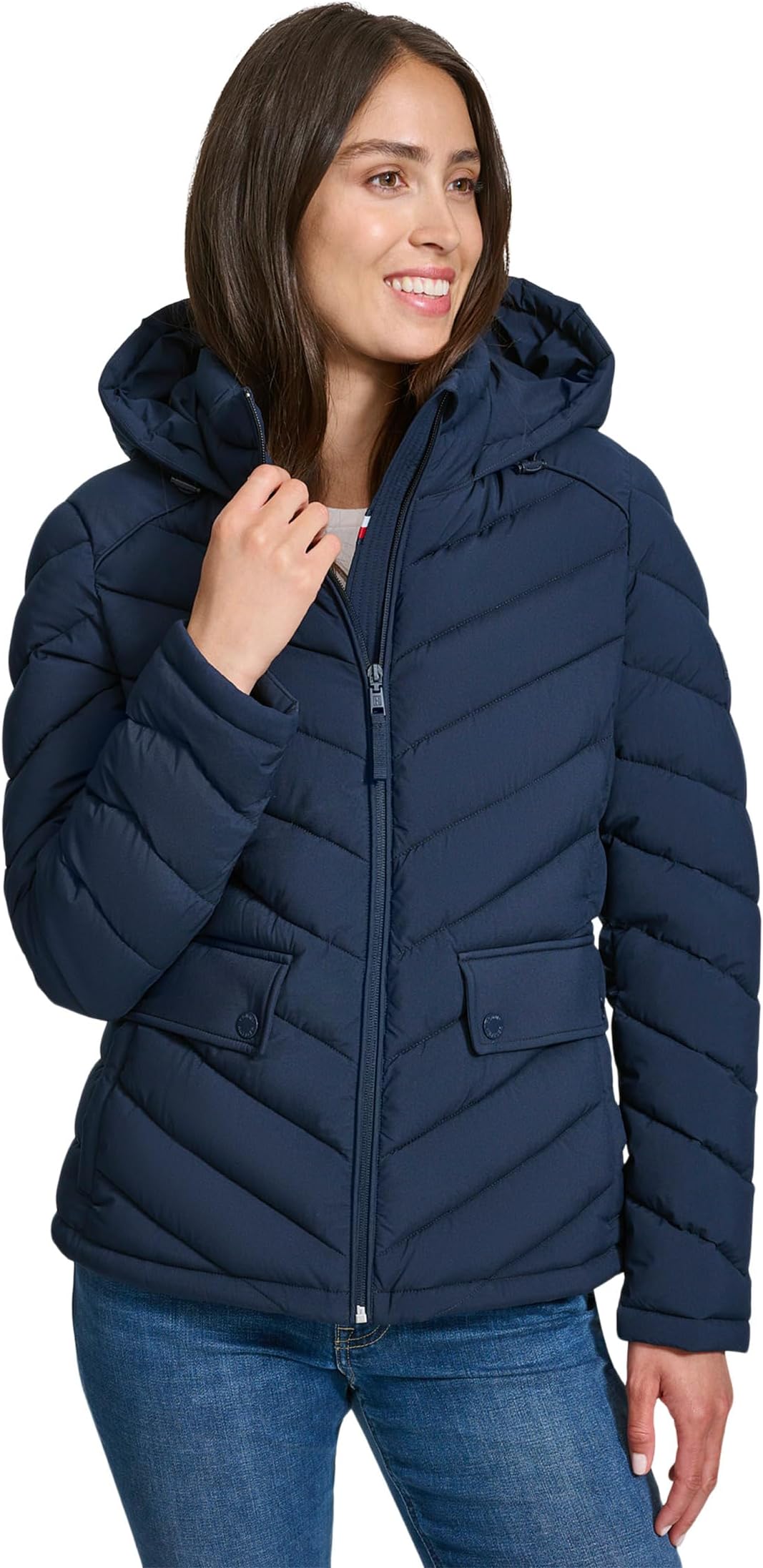 

Куртка Tommy Hilfiger Zip-Up Lightweight Jacket, темно-синий