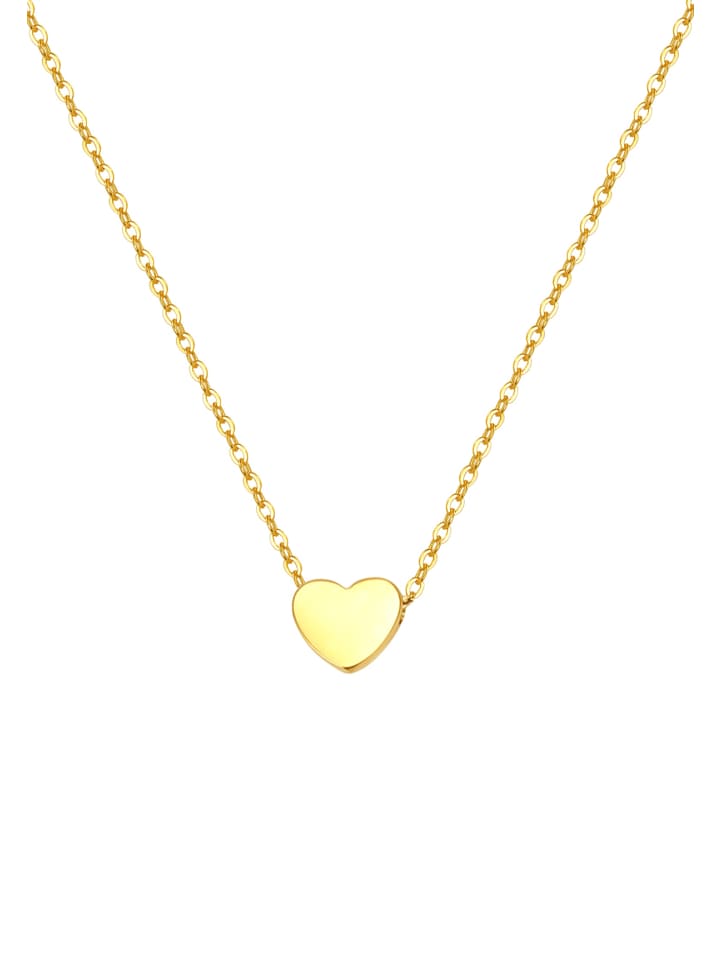 

Позолоченное колье с подвеской в виде сердца, нержавеющая сталь с золотым покрытием - (Д) 46-51 см Hey Happiness, золотой