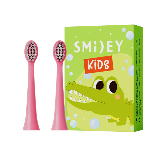 

Розовые насадки для зубных щеток, 2 шт./1 упаковка. Smiley Kids