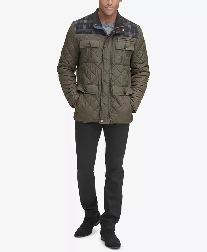 

Куртка стеганая из смешанных материалов Cole Haan, зеленый