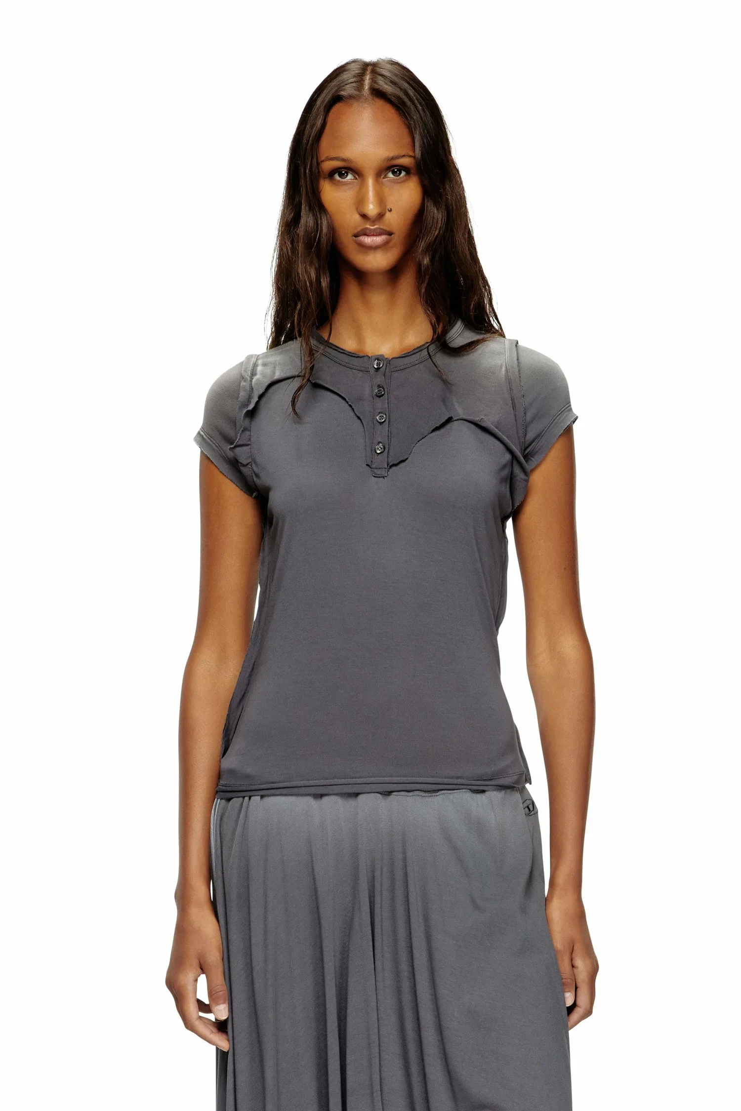 Женская футболка с коротким рукавом T-UNRAWY Diesel, Charcoal Gray