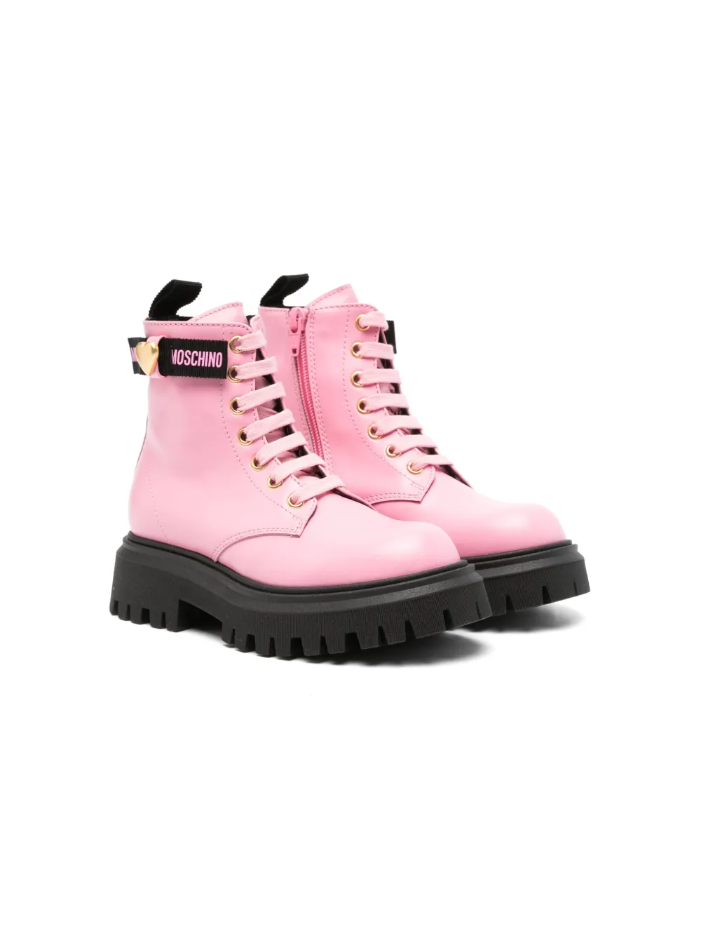 Ботильоны на молнии Moschino Kids, розовый