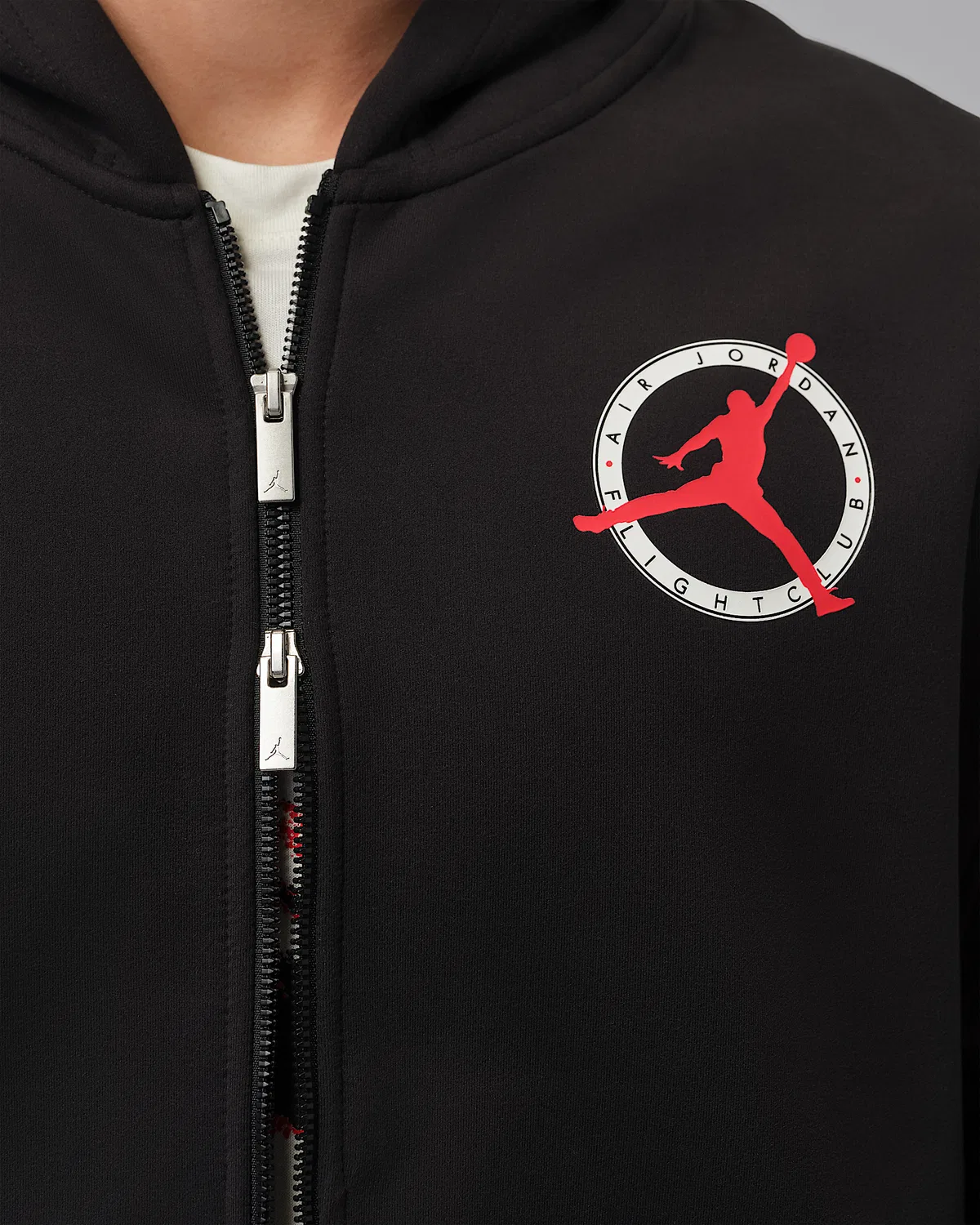 Мужская флисовая кофта на молнии Jordan Flight Club Fleece, Black — фото 4