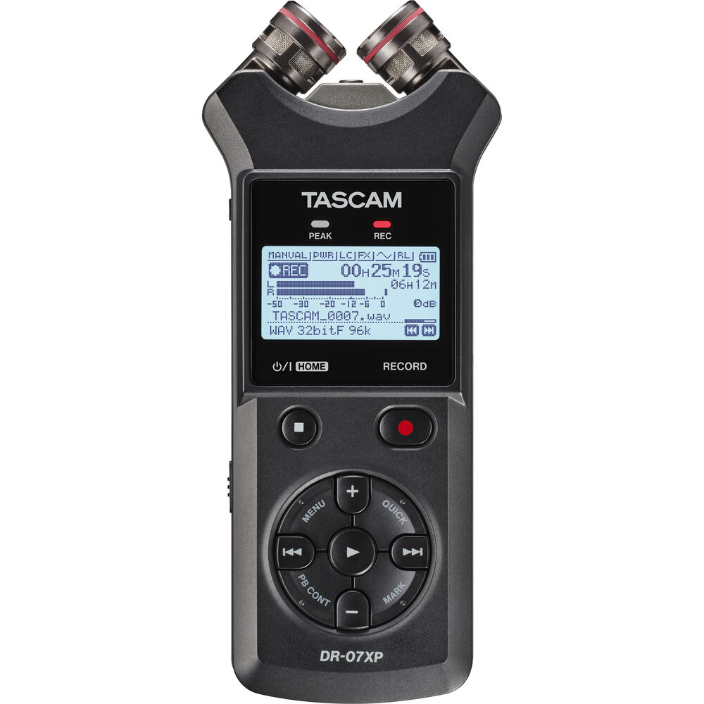 

TASCAM DR-07XP 2-канальный 32-битный портативный аудиорекордер с плавающей точкой