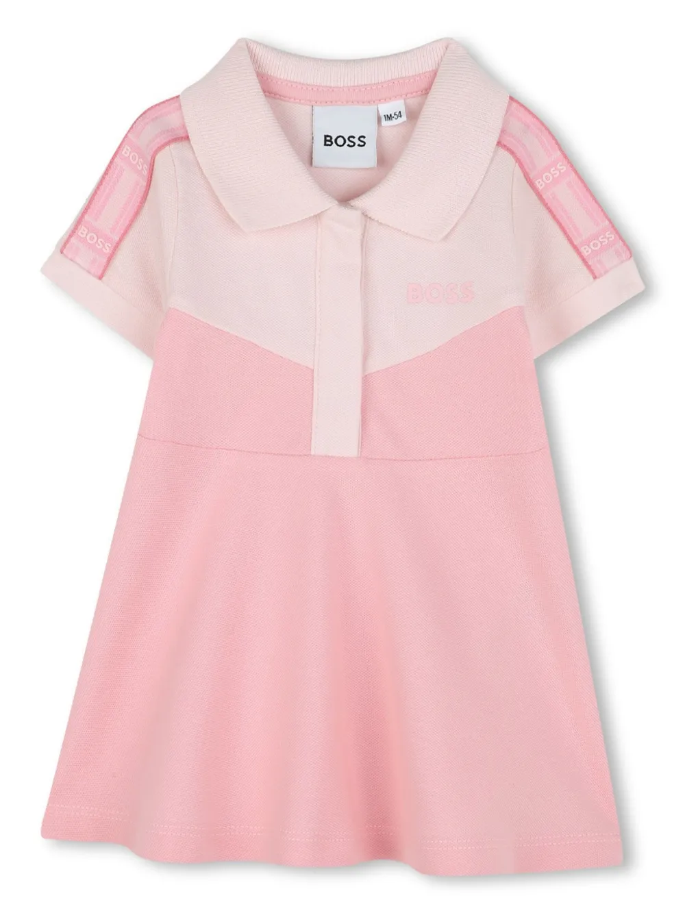 

Платье с логотипом BOSS Kidswear, розовый