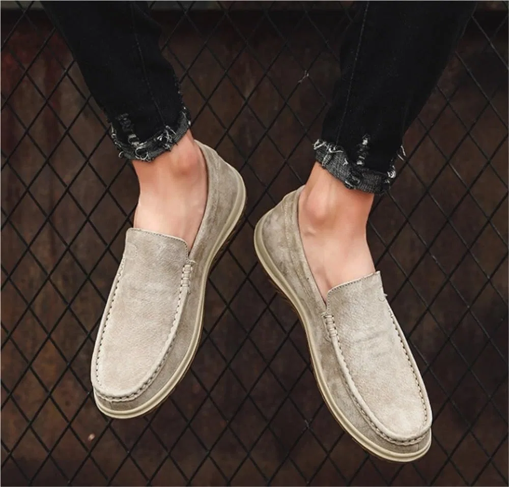 Мокасины на замше Grey Loafers UOPYNE — фото 4