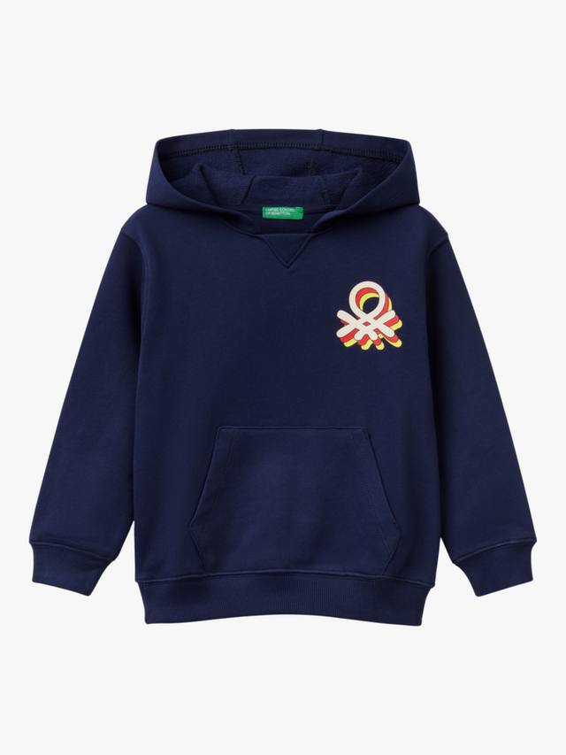 

Толстовка с логотипом для детей Benetton, цвет Night Blue