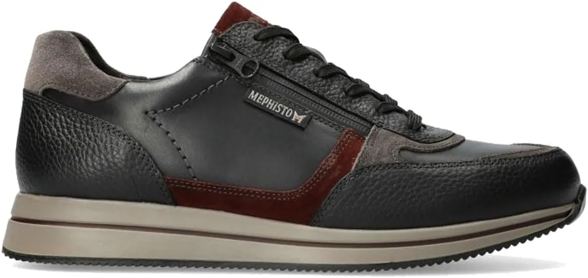 Mephisto - Черные текстильные кроссовки Gilford - Высота каблука, молния, шнуровка - 1,5 см