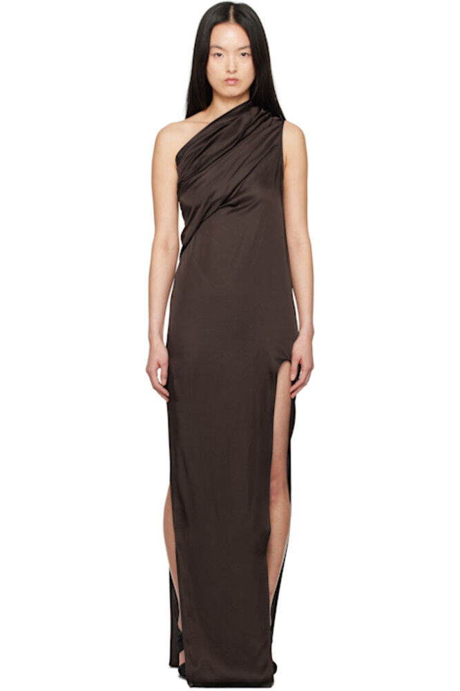 

Коричневое платье-макси Hollywood Athena Arrowhead Rick Owens