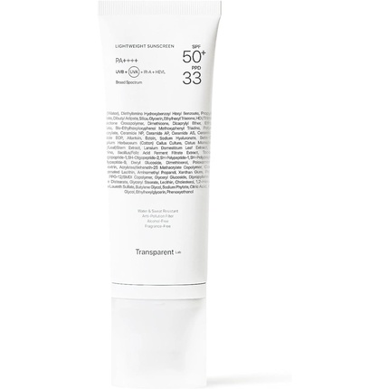 Легкий солнцезащитный крем Transparent Lab SPF50+ Transparent Labs