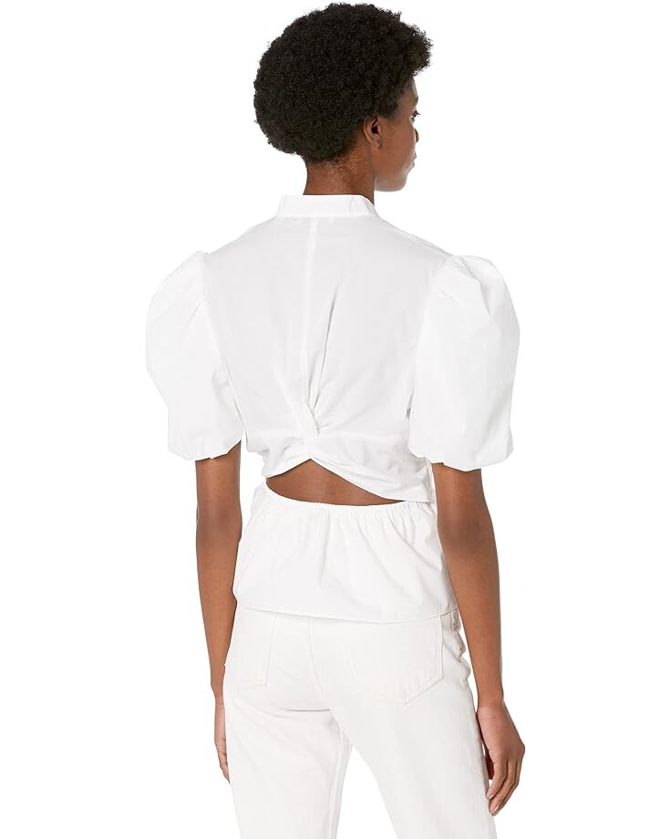 

Блуза Vince Draped Puff Sleeve Blouse, цвет Optic White