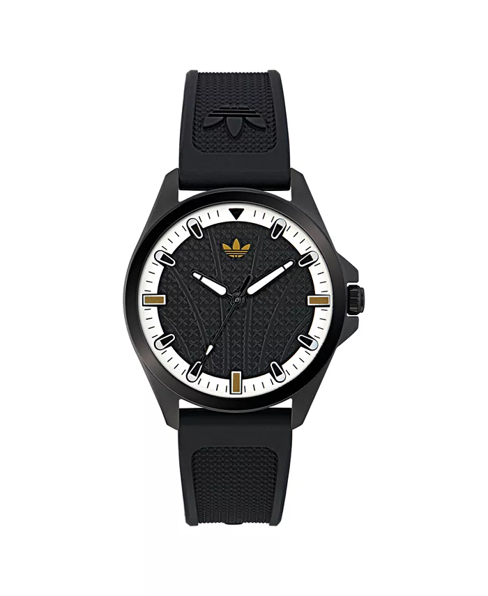 

Унисекс-часы аналоговые черные силиконовые, 40 мм adidas