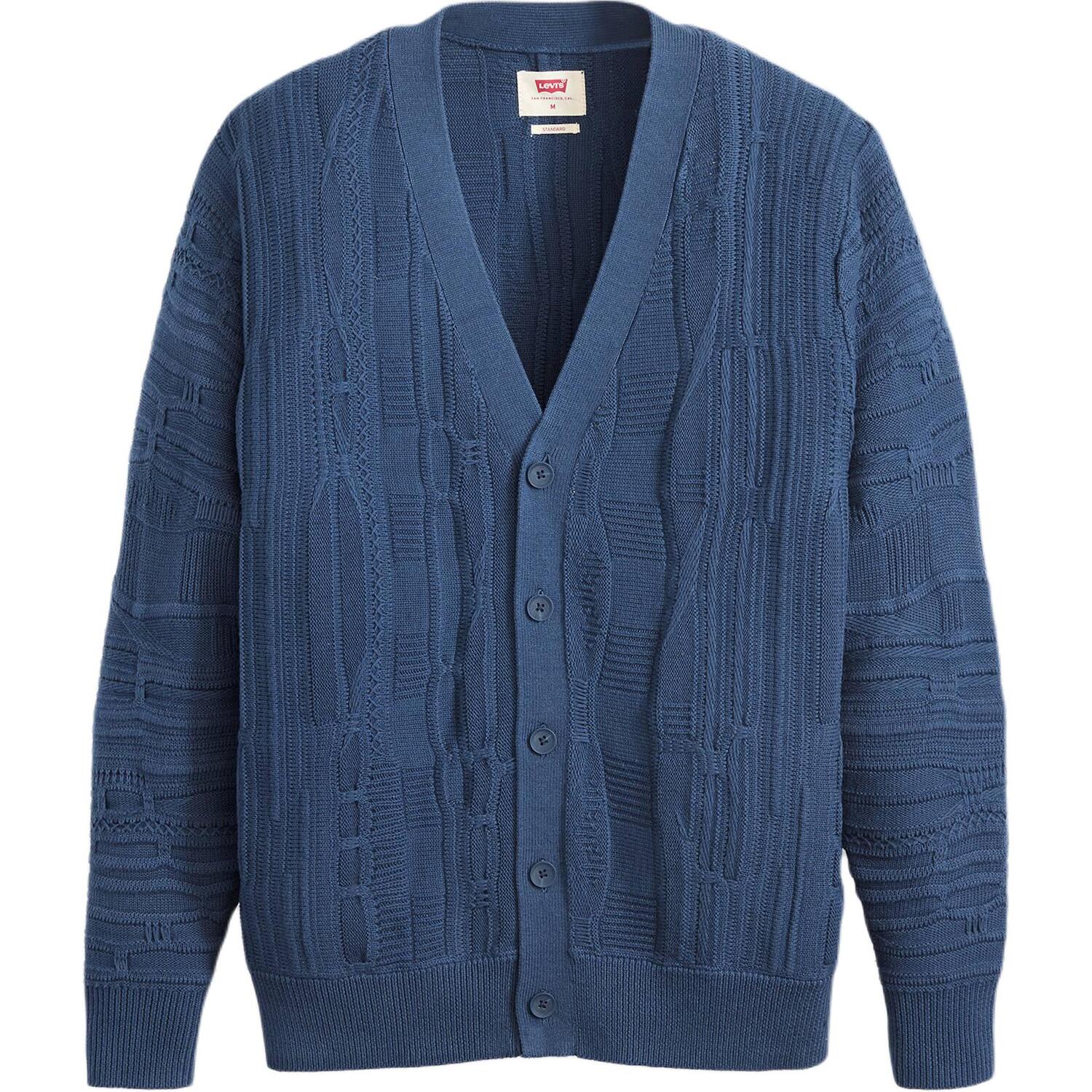 

Levis Трикотажный кардиган для мужчин с V-образным вырезом, синий