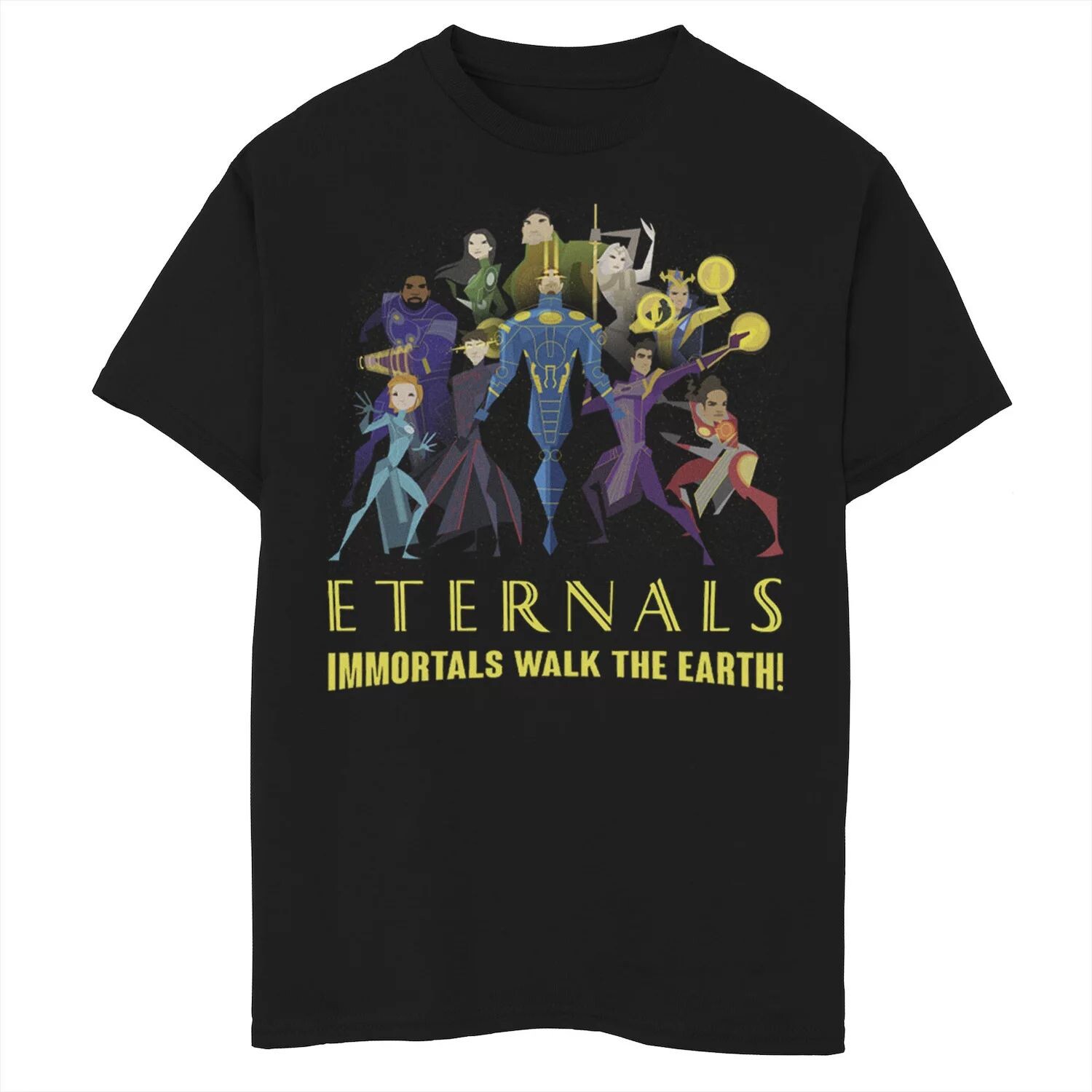 

Футболка с графическим рисунком в стиле поп-арт для мальчиков 8–20 лет Marvel Eternals Licensed Character
