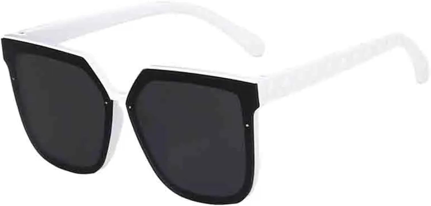 

Классические солнцезащитные очки большого размера для женщин и мужчин, роскошные ретро-очки для вождения, активного отдыха и путешествий, с защитой от УФ-излучения UV400 TKKTLLT, White Gray