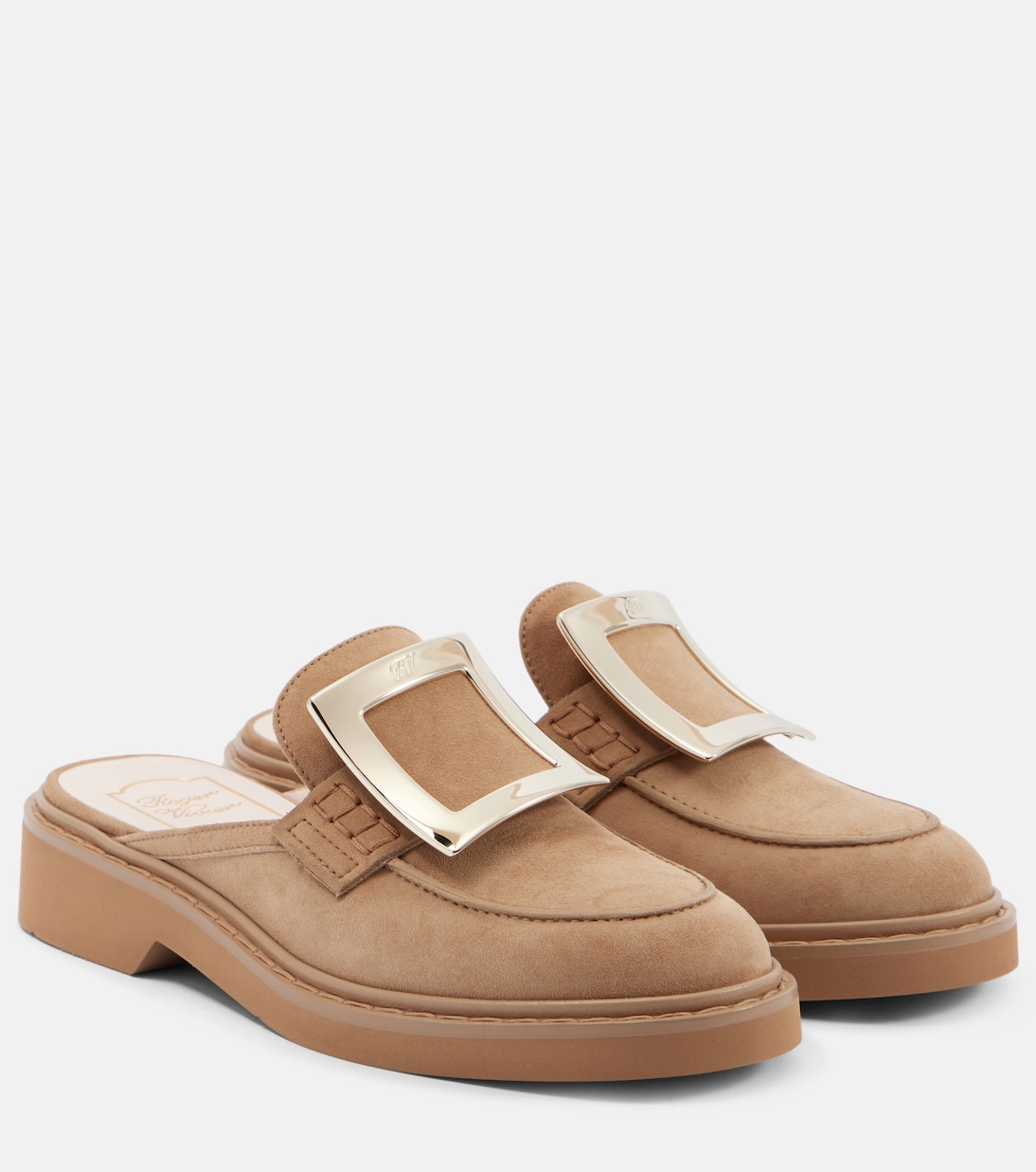 Замшевые мюли Viv' Rangers Roger Vivier, Tabacco Chiaro