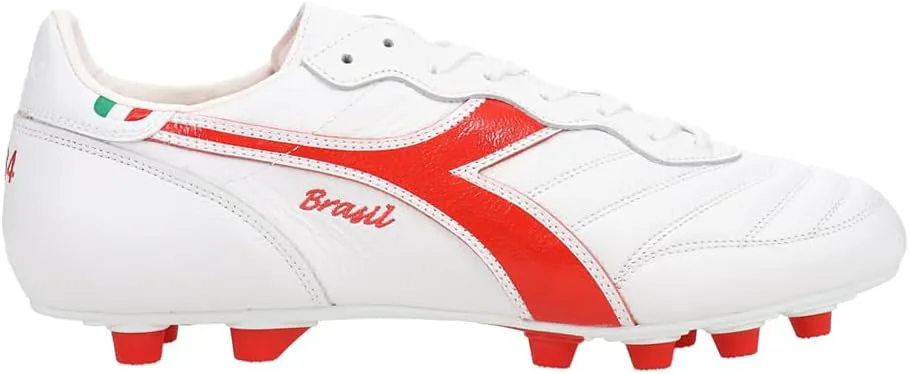 Бутсы Diadora Brasil Italy OG LT+ MDPU для твердого поля, белый/красный — фото 2