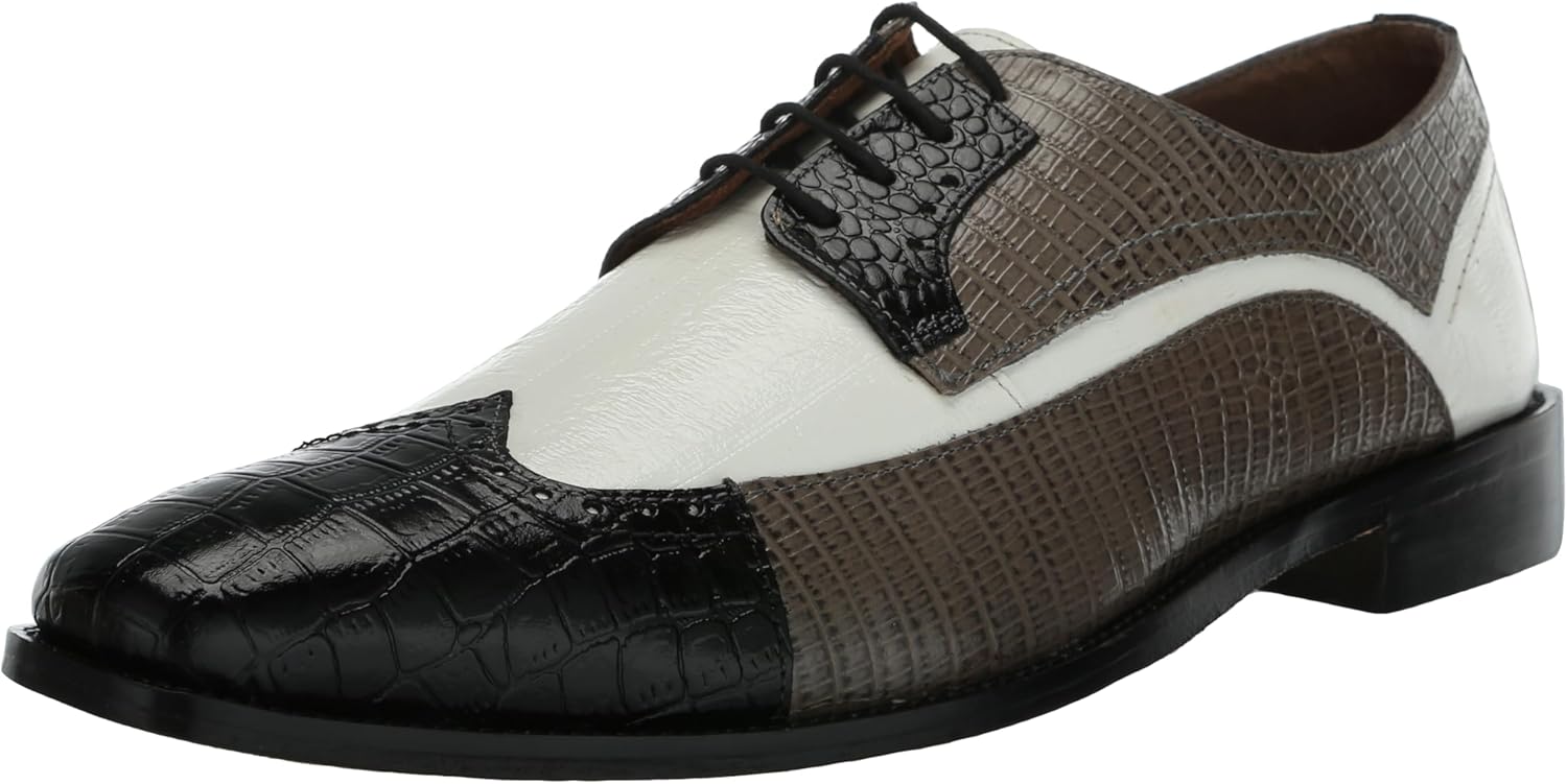 

Мужские туфли Stacy Adams Gallinari с крылышками и шнуровкой, белый/черный/серый