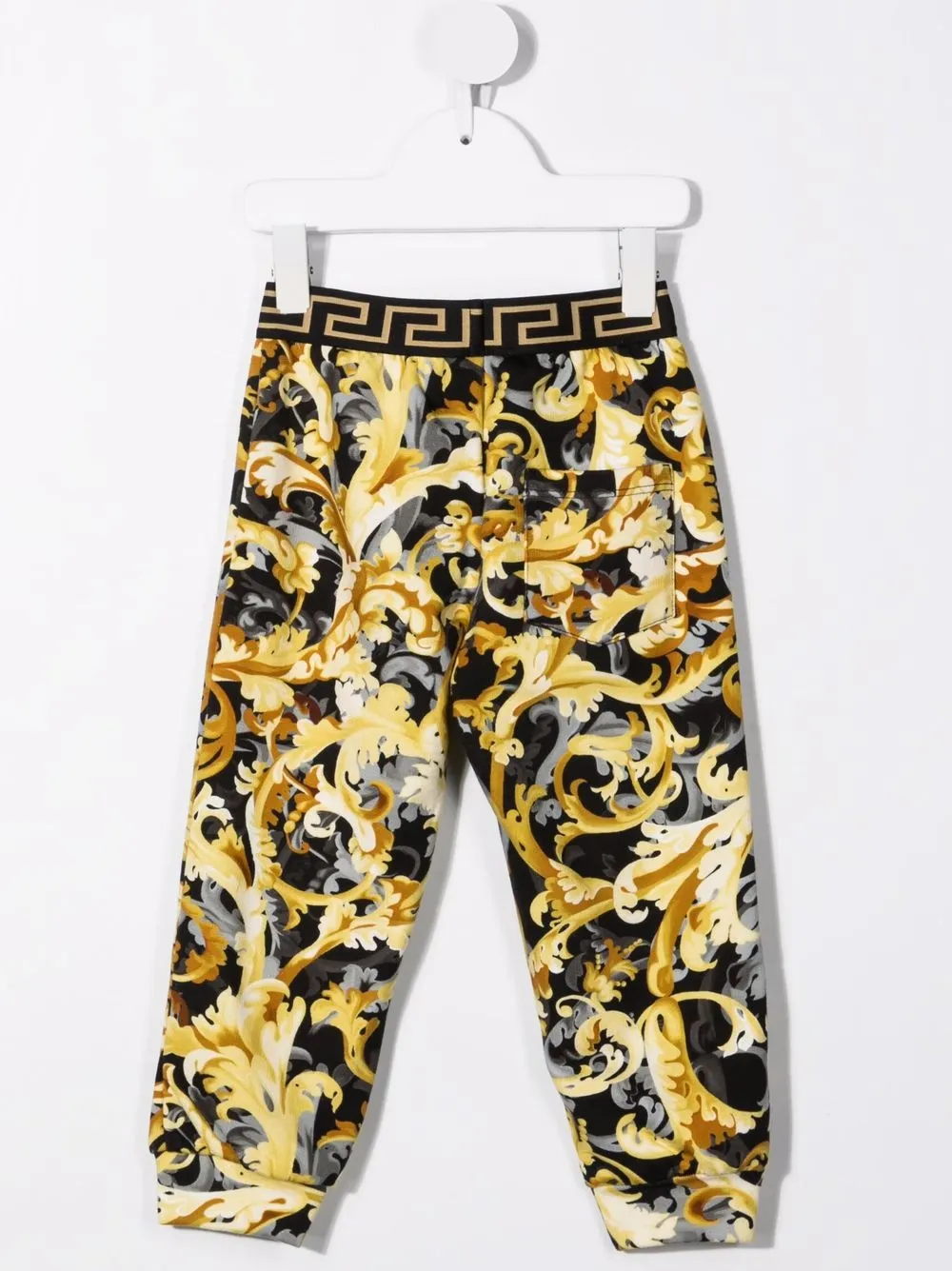 Спортивные брюки с принтом Baroque Versace Kids, черный — фото 2