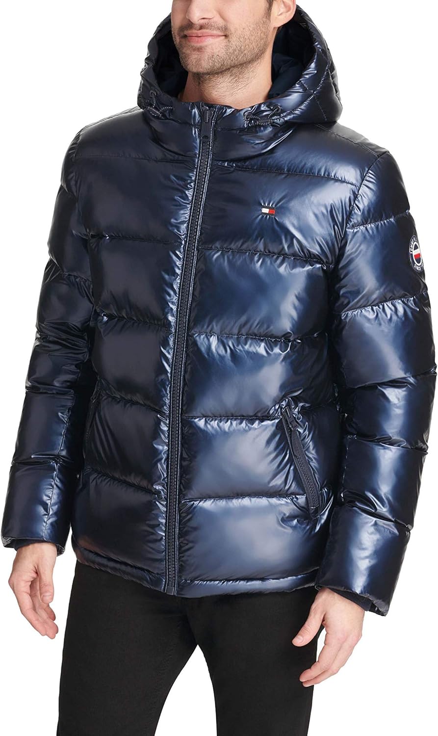 

Мужская стеганая куртка с капюшоном Tommy Hilfiger (стандартная и для больших и высоких), Pearlized Navy
