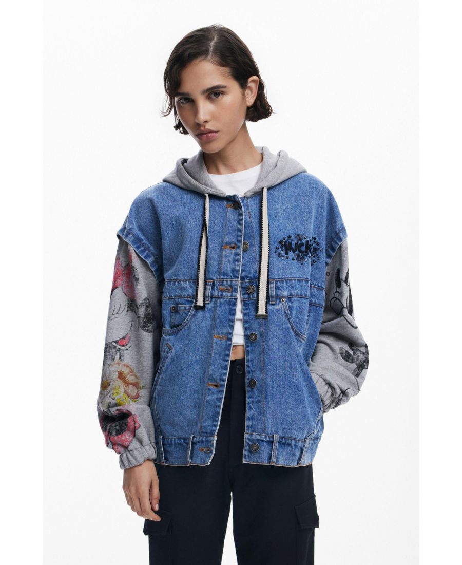 

Женская джинсовая куртка с изображением Микки Мауса Desigual, Medium blue
