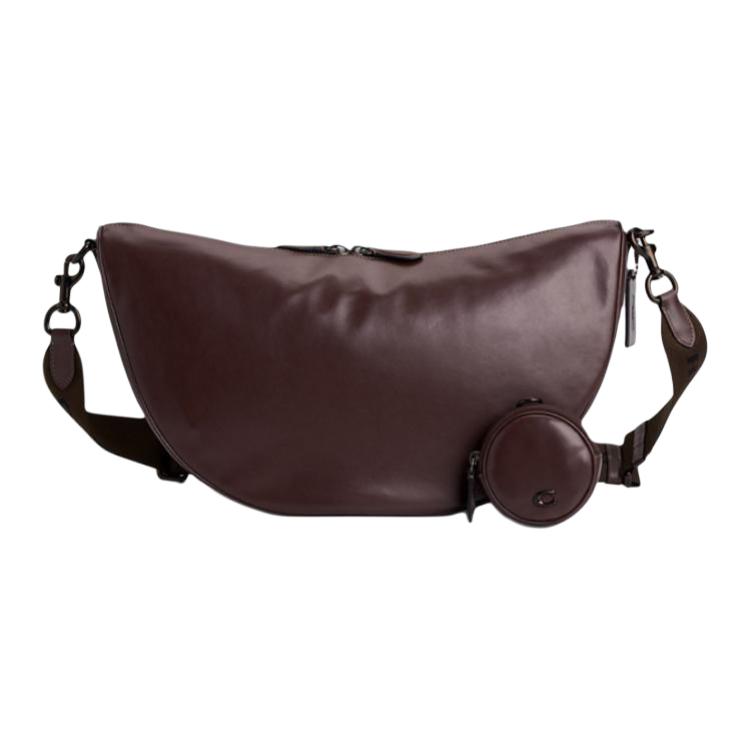 

COACH Кроссбоди Hall Soft Cow Leather Tubas для женщин, цвет Maple Brown