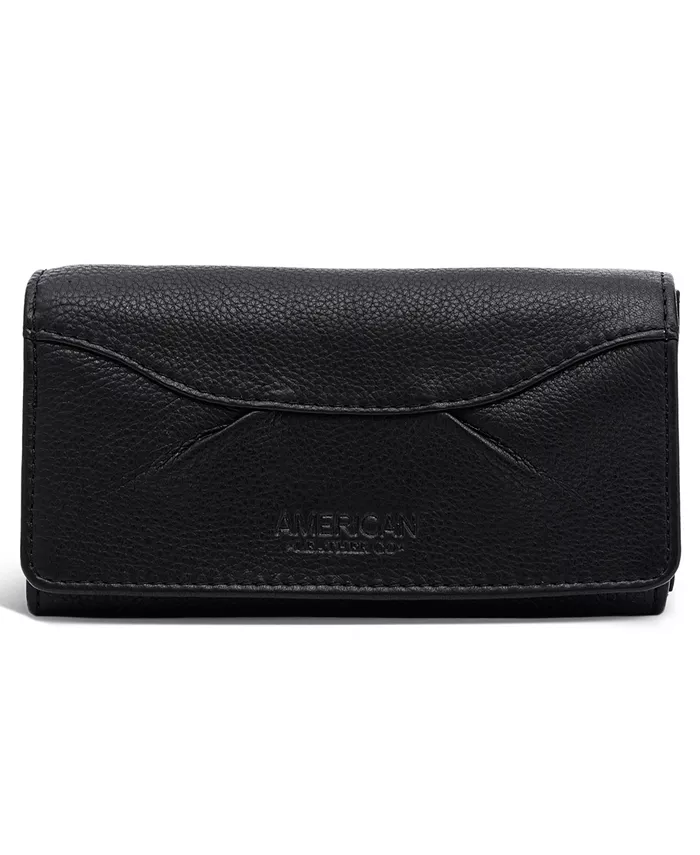 

Кожаный кошелек Hickory с двумя отделениями American Leather Co., черный