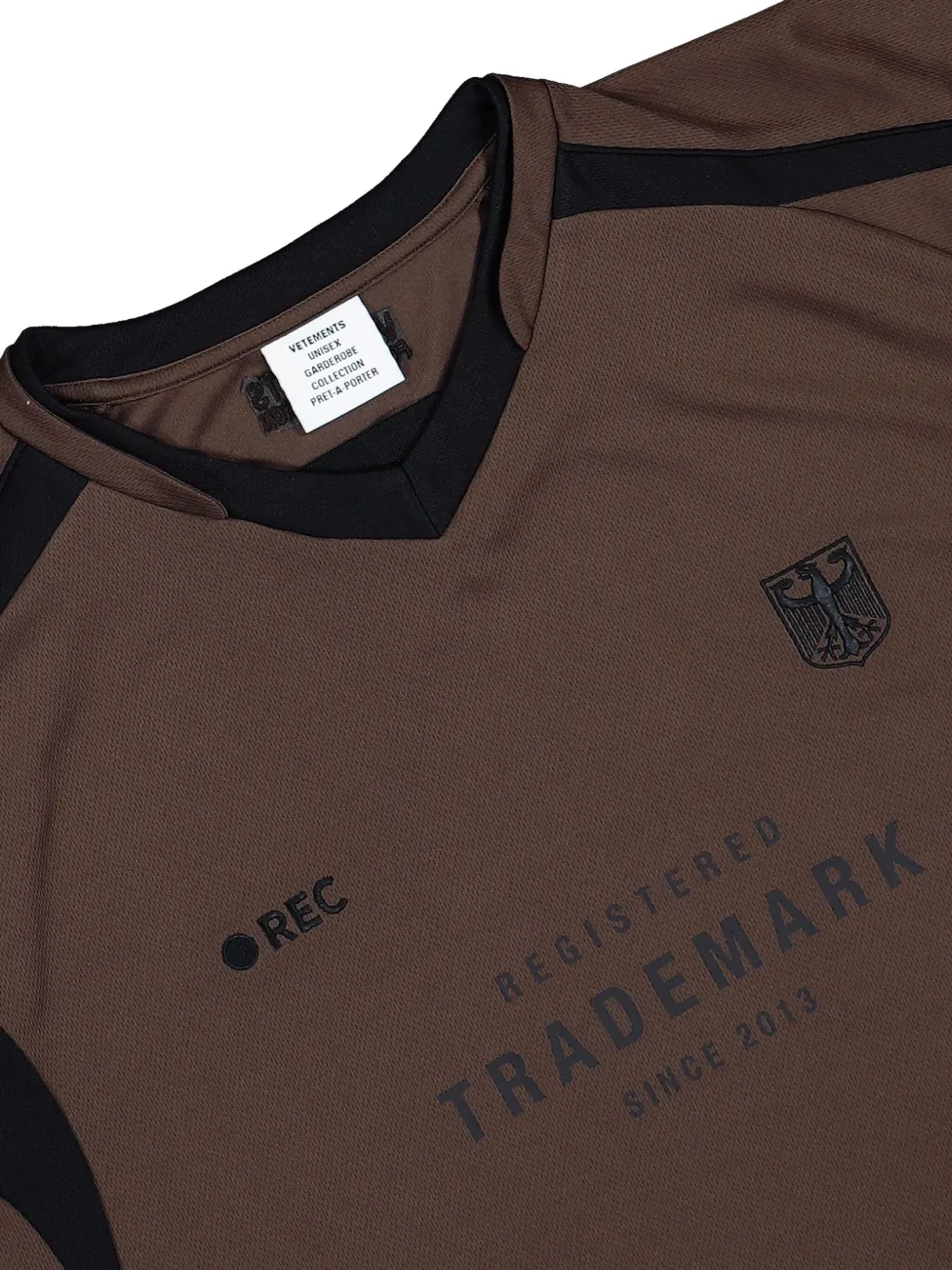 Топ Trademark Football Number-77 со вставками Vetements — фото 3