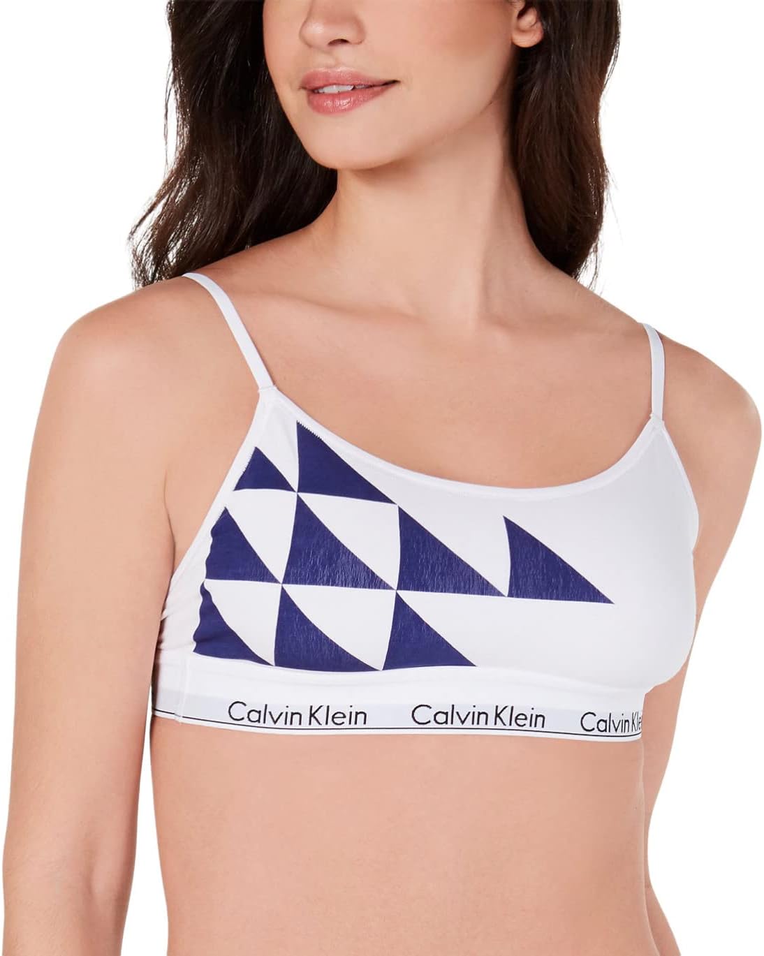 

Женский бюстгальтер-бралетт Calvin Klein Modern Cotton QF6056, Tiered Triangle Print