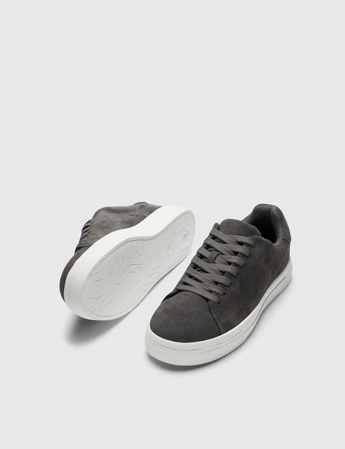 Мужские массивные замшевые кроссовки Slhdavid Chunky Suede Trainers 2.0 Noos Selected Men, темно-серый — фото 4