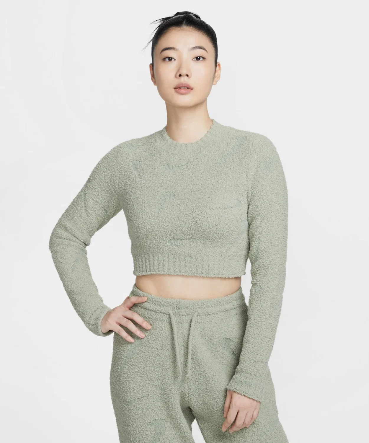 Топ Nike Sportswear Phoenix Cozy Boucle джемини зеленый
