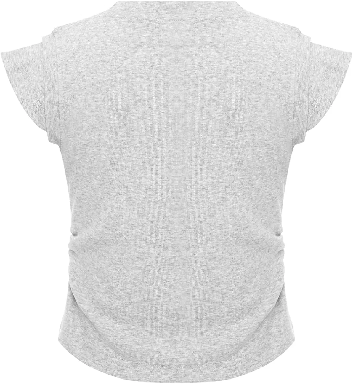 Детский топ для активного отдыха с буквенным принтом YiZYiF, Light Gray — фото 4