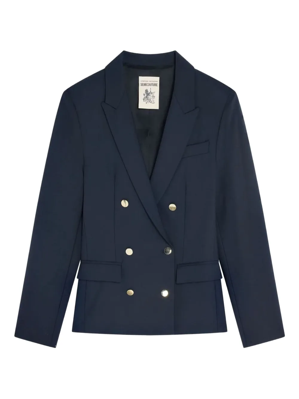 

Двубортный пиджак Semicouture, синий