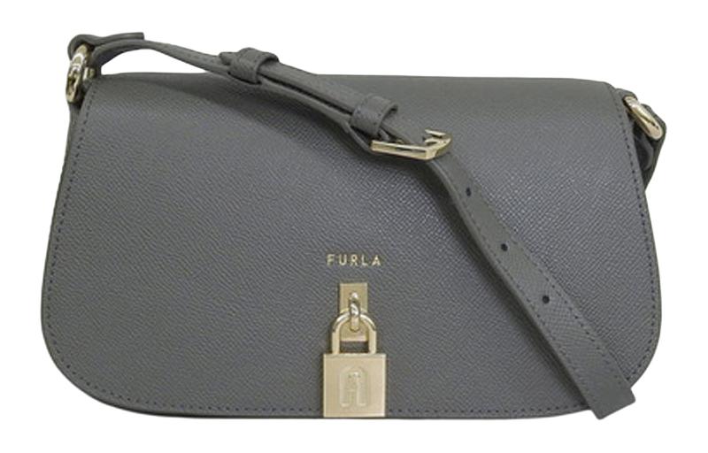 

Furla Кожаная сумка через плечо среднего размера женская серая