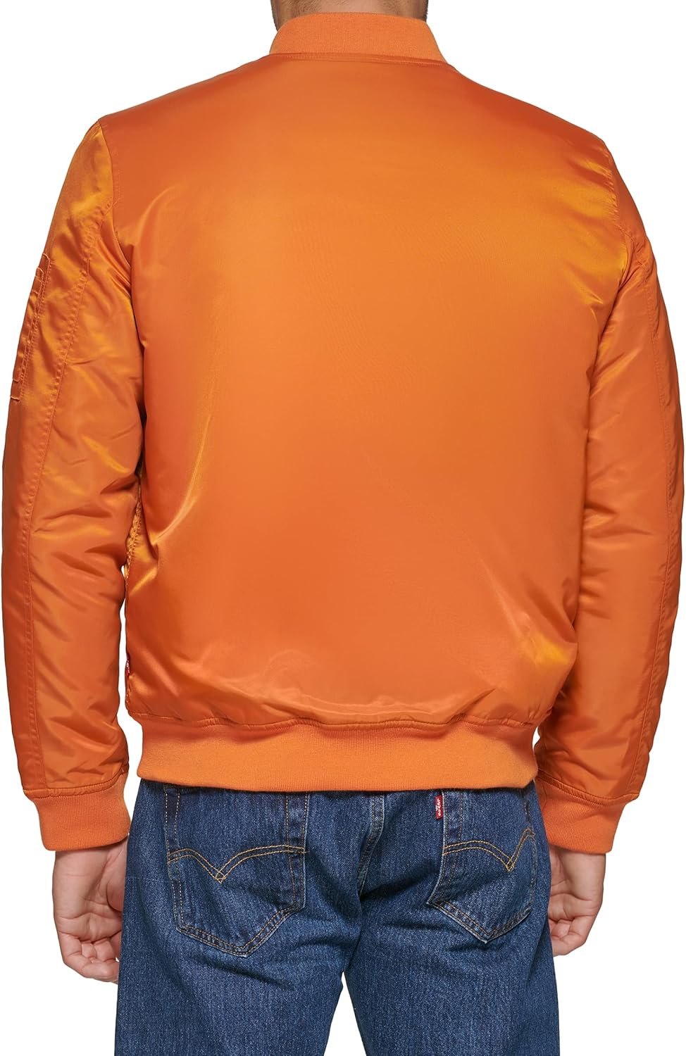 Легкая мужская куртка-бомбер Levi's MA-1 Flight на молнии, Orange Ma-1 Filled — фото 4