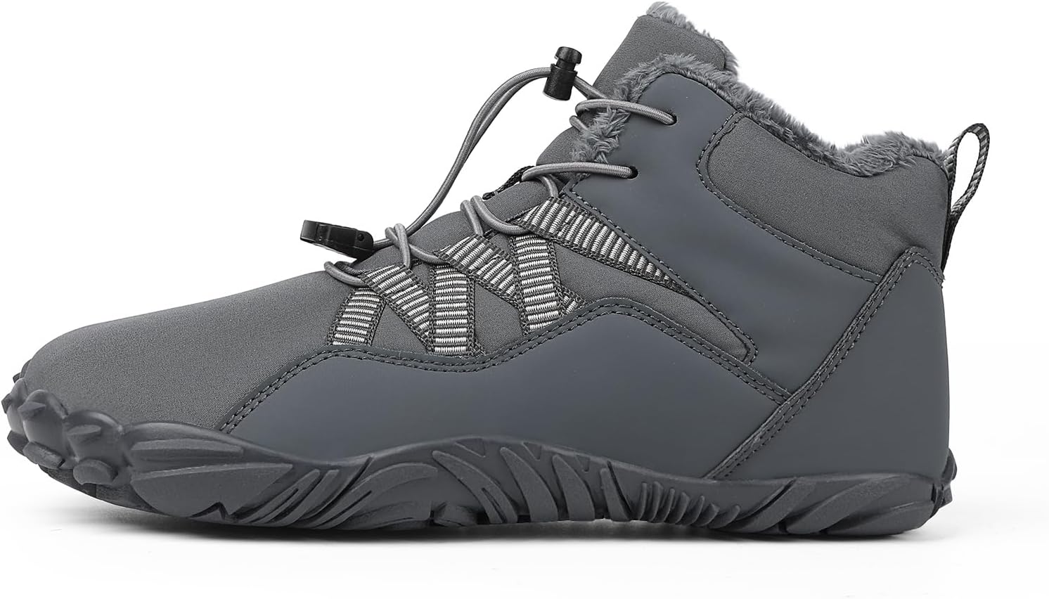 

Мужские и женские зимние сапоги для снега, походные минималистичные обувь, теплые с меховой подкладкой Xdfvc, серый