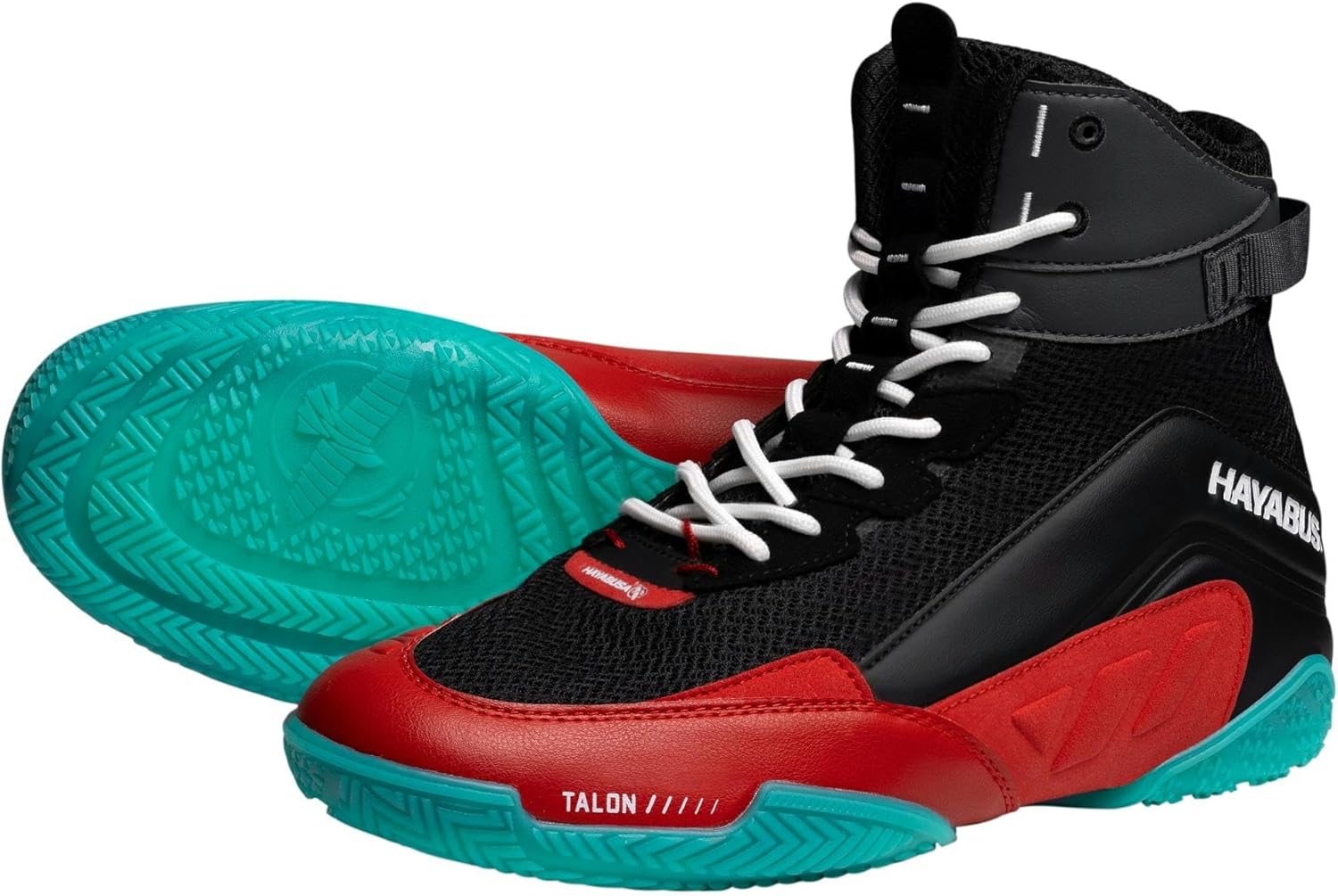 

Боксерские кроссовки Hayabusa Talon для мужчин и женщин, шнуровка, легкие, средней высокой посадки, черный/красный