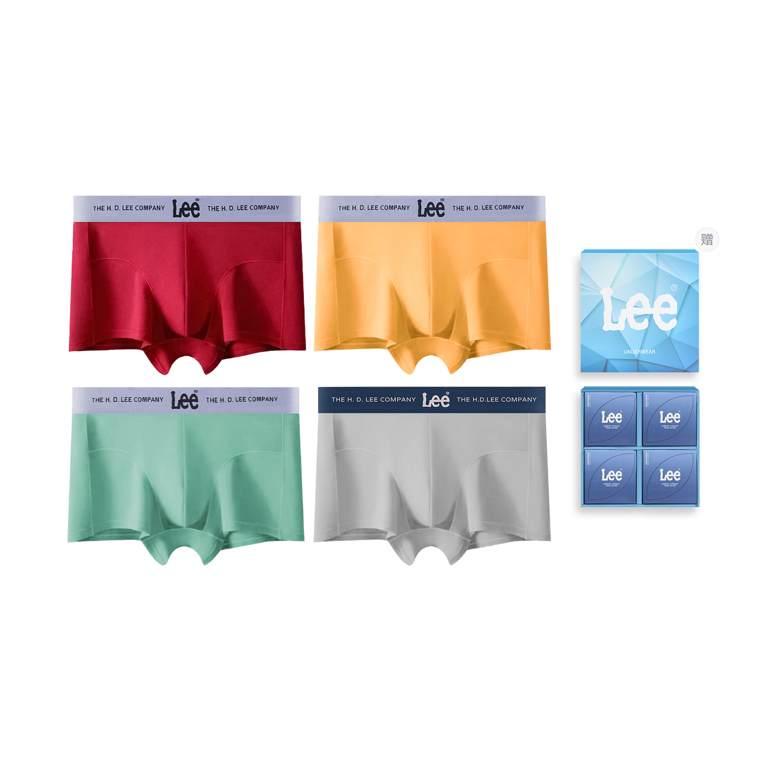 

Классические 101 Underpants мужские боксеры 4 шт Lee, светло-серый