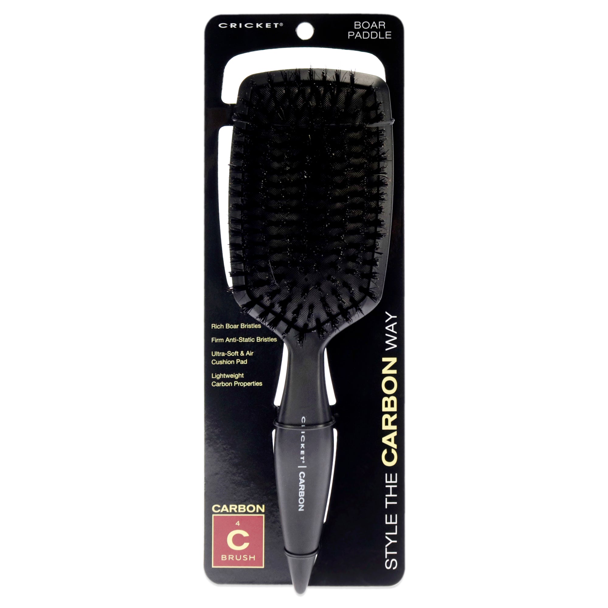 

Щетка для волос из углеродистой кожи кабана от Cricket, подходит как для мужчин, так и для женщин - 1 шт, прозрачный