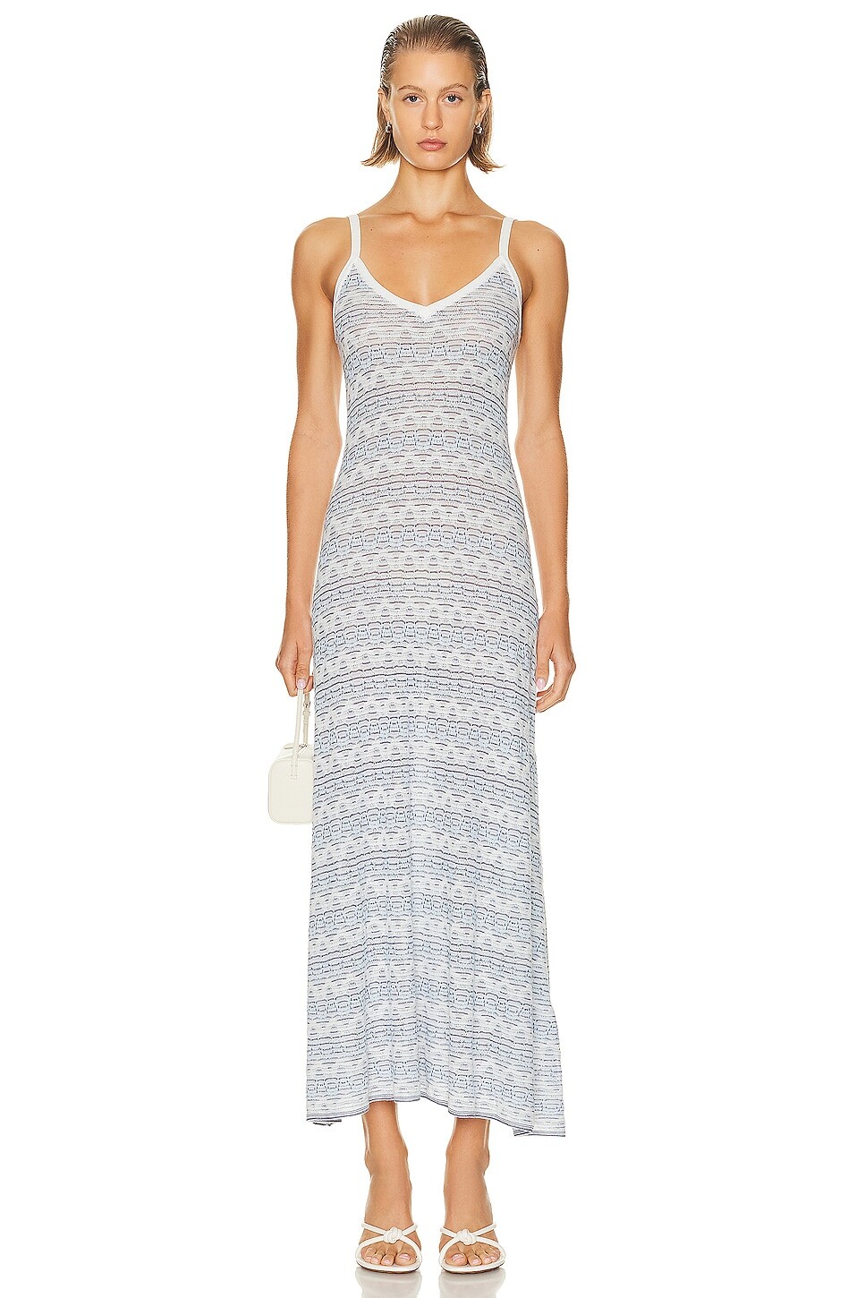 

Платье Christopher Esber Palais Knit Cami, цвет White & Electric Blue