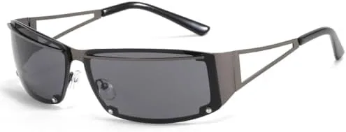 

Солнцезащитные очки 2026 года с полой огранкой, мужские, модные, для уличной фотографии, хип-хоп, вогнутый стиль, женские солнцезащитные очки MTZJH, Black