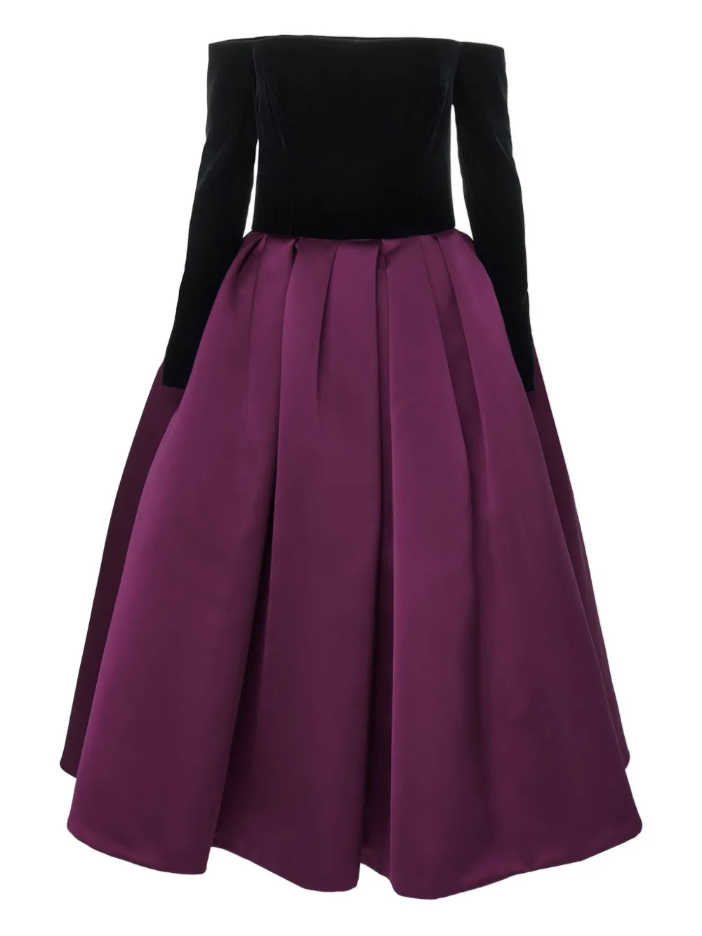 

Платье миди с открытыми плечами Carolina Herrera, фиолетовый