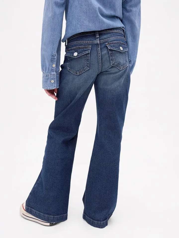 Джинсы Flare fit, GAP, синий — фото 2